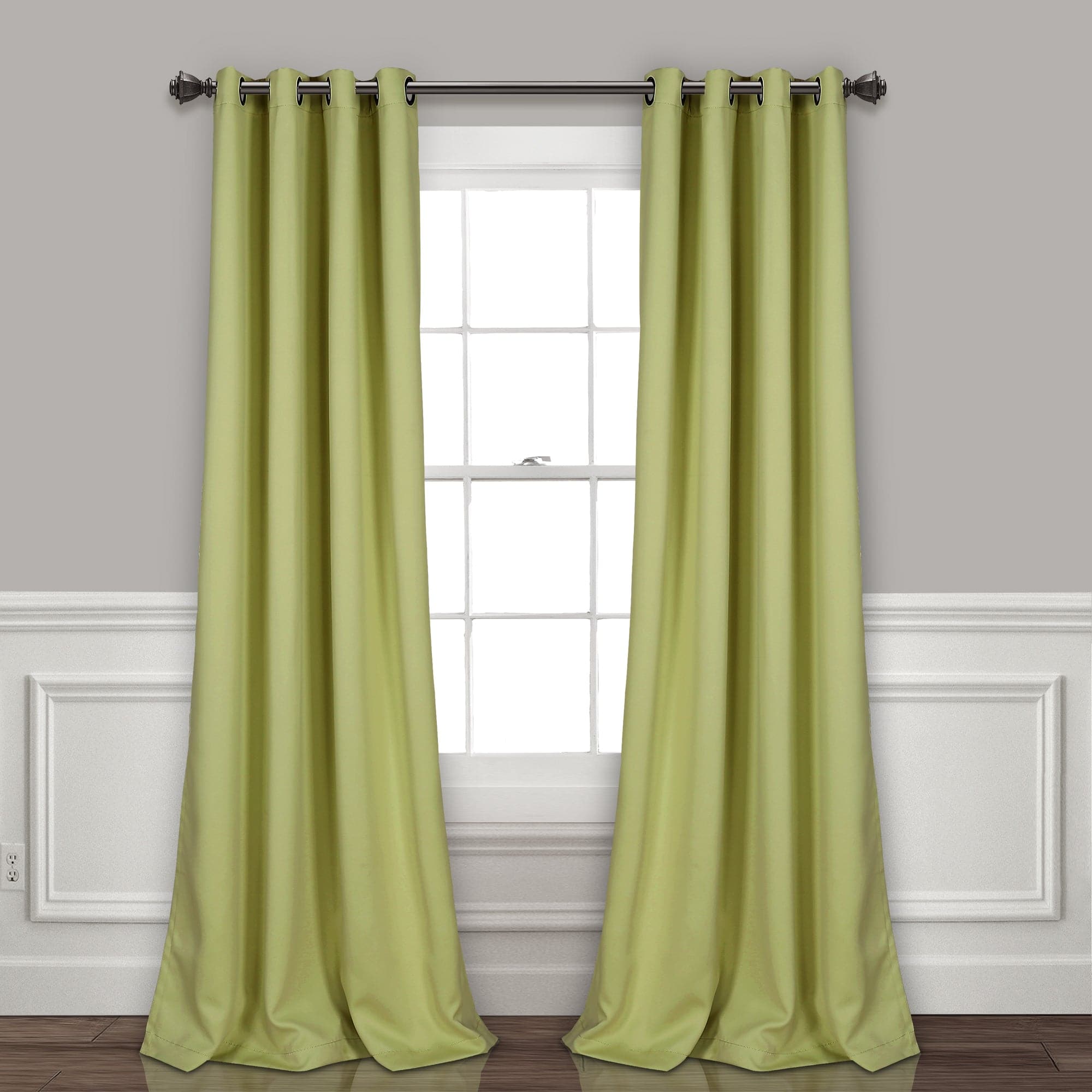 Thermal Insulated Blackout Curtains for Bedroom - Noise Reducing Grommet Window Panels Set, Energy Saving & Light Blocking for Home, Office, Nursery - 2 Panels (52x84 Inches, Black)