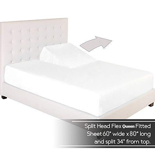 Premium 100% Cotton Split-Top Queen Size Sheet Set - 300 Thread Count Sateen Weave, Sky Blue, 21
