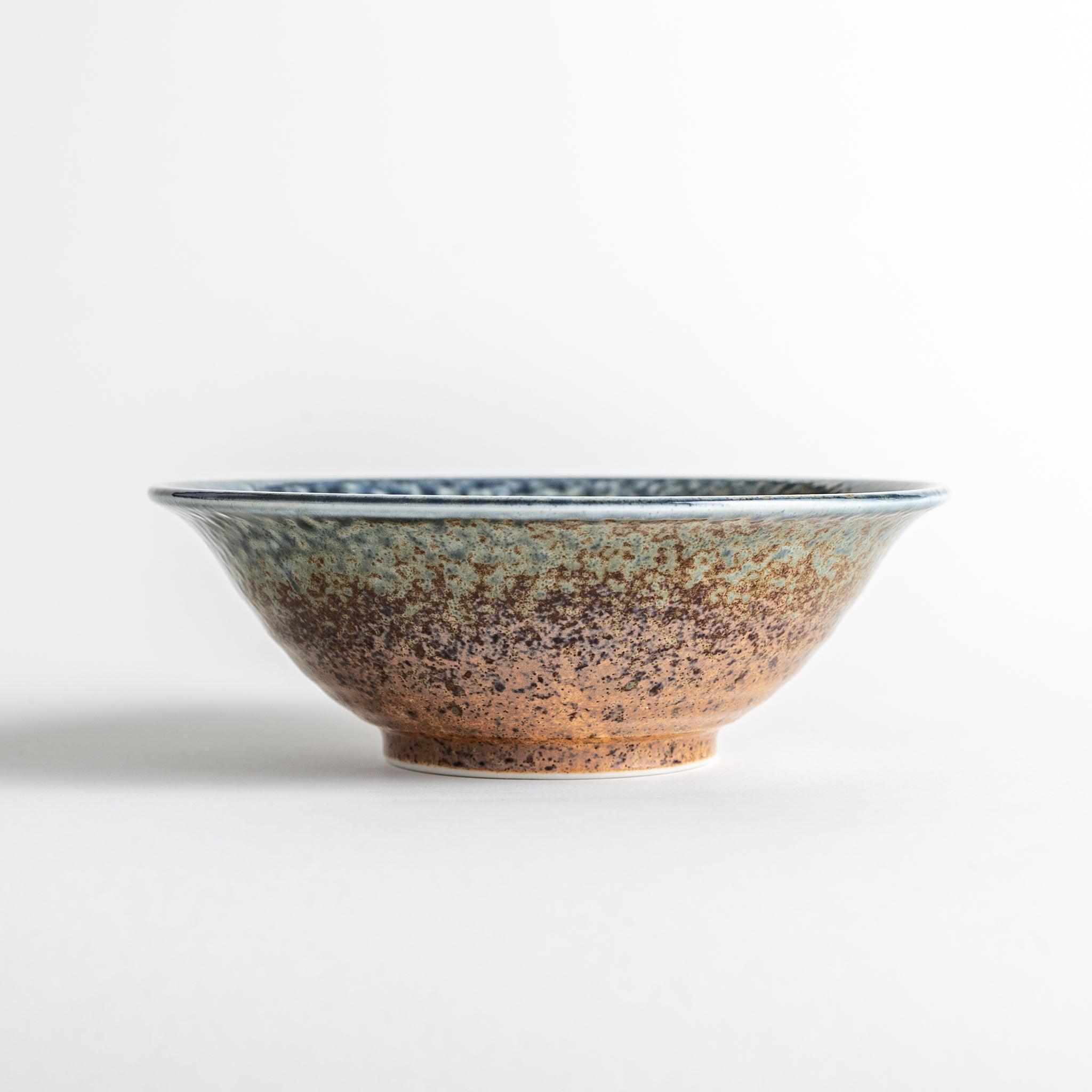 Handmade Sandy Indigo Small Ramen Bowl - Japanese Ceramic Noodle Soup Bowl for Home & Restaurant Use - Perfect for Ramen, Udon, Pho and Asian Dishes