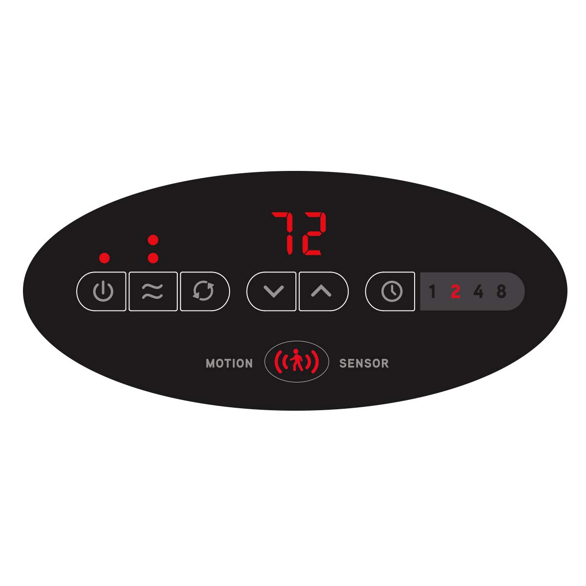 Honeywell Safeguard Motion Sensor Ceramic Space Heater for Large Rooms - Black Tower Heater with 2 Heat Settings & Energy Efficient Design | Perfect for Bedroom, Office & Living Room Heating