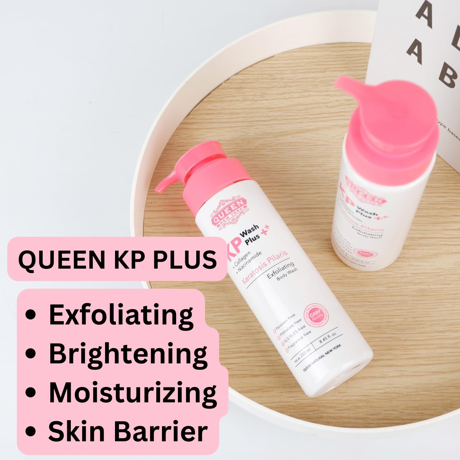 KP Treatment Acne Exfoliating Body Wash with Collagen & Niacinamide | 15% Glycolic Acid & 2% Salicylic Acid for KP Bumps, Keratosis Pilaris & Rough Skin | Fragrance-Free 8.45 fl.oz | Perfect for Body Acne, Ingrown Hairs & Dry Bumpy Skin Care Routine