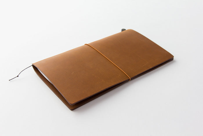 TRAVELER'S COMPANY TRAVELER'S Notebook Starter Kit - Regular Size Camel Brown Leather Journal for Writing, Sketching & Travel | Perfect Travel Companion, Gift for Writers & Artists