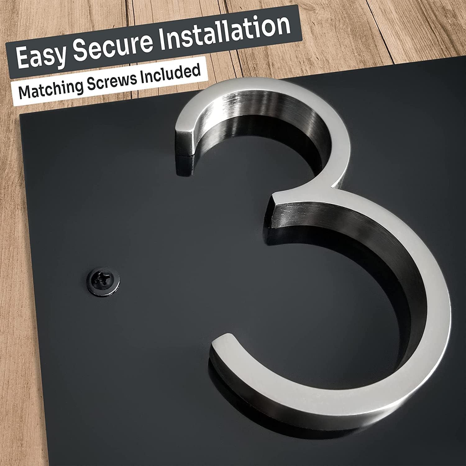 Modern Metal House Numbers for Outdoor - Durable Address Plaque Sign for Home, Mailbox & Garden - Weatherproof & Stylish House Numbering Solution