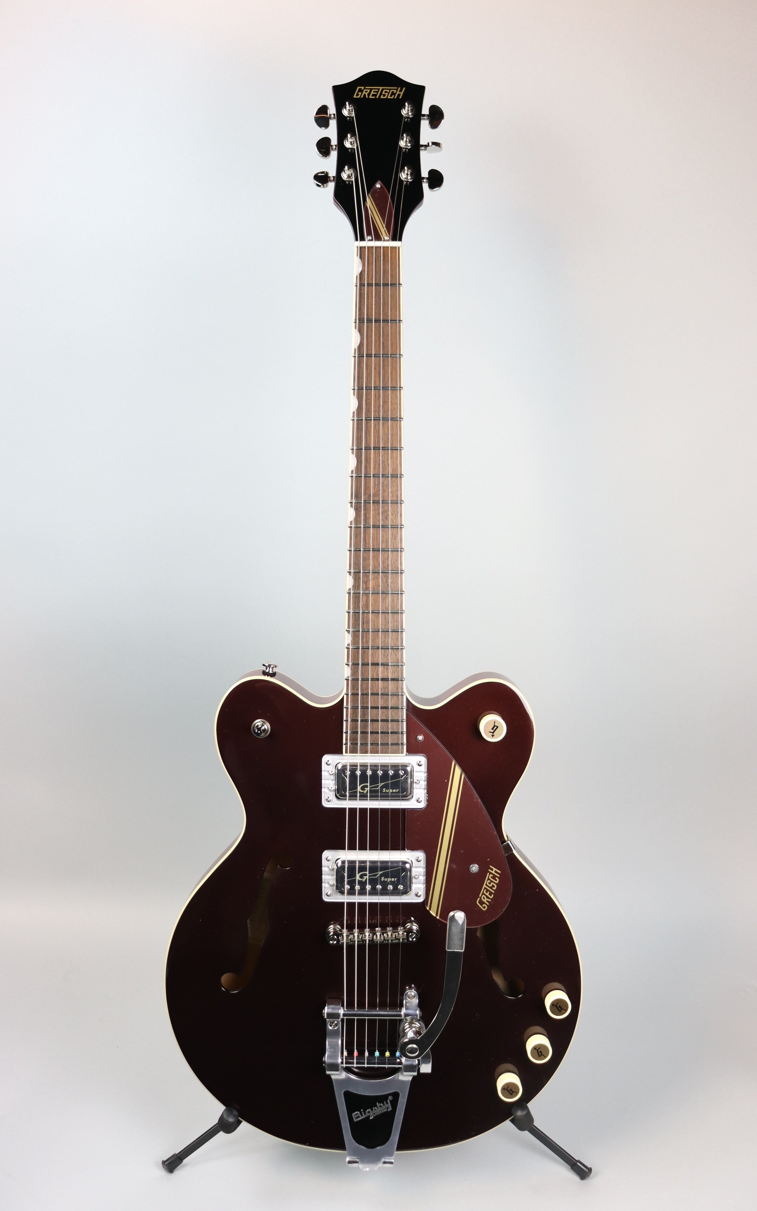 Gretsch G2604T Limited Edition Streamliner Rally II Electric Guitar - Oxblood/Walnut Finish | Perfect for Rock, Blues & Stage Performances
