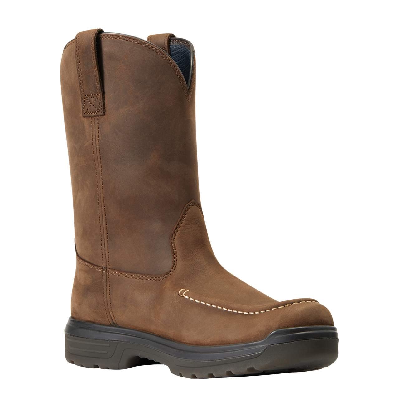 Ariat Men's Turbo Moc Toe Waterproof Work Boots - Steel Toe Safety Shoes for Construction, Outdoor & Heavy Duty Work - Comfortable Slip Resistant Workwear for Men
