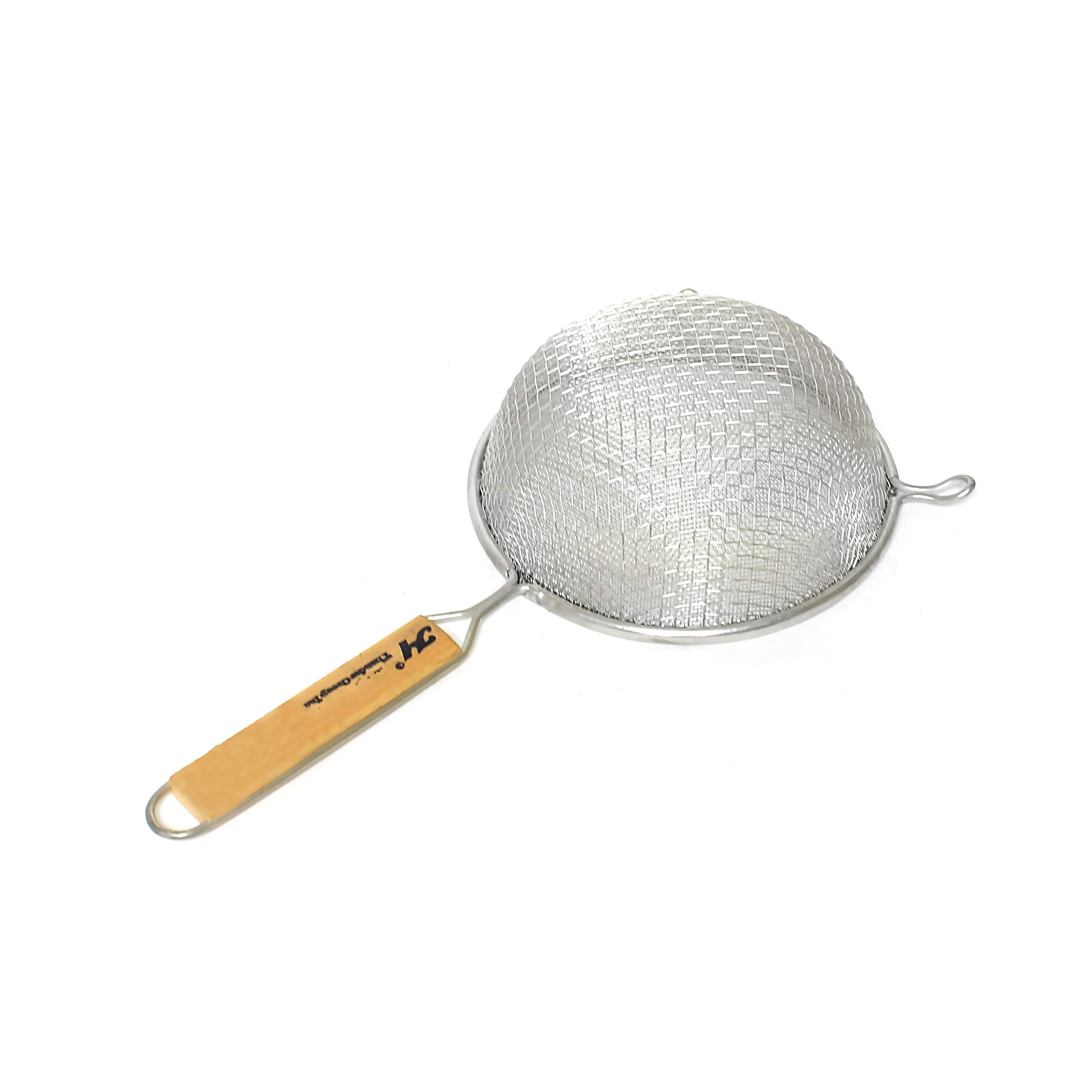 Premium Double-Layer Fine Mesh Tin Strainer with Wooden Handle - 6 Inch Kitchen Sifter for Baking, Tea, and Cooking Essentials