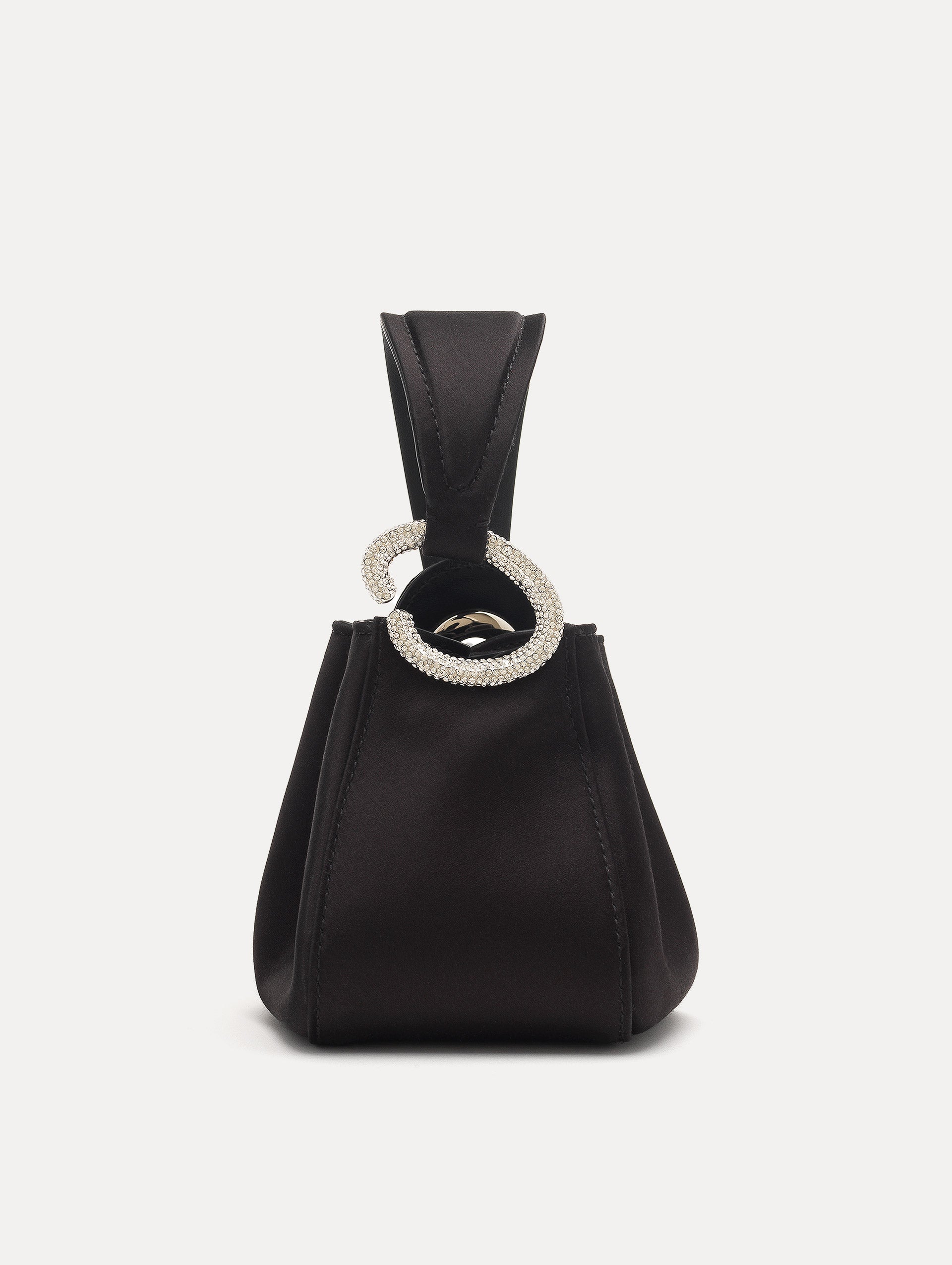 Elegant Crystal Pavé Nano O Handle Bag - Luxury Evening Clutch for Women | Perfect for Parties, Weddings & Special Occasions