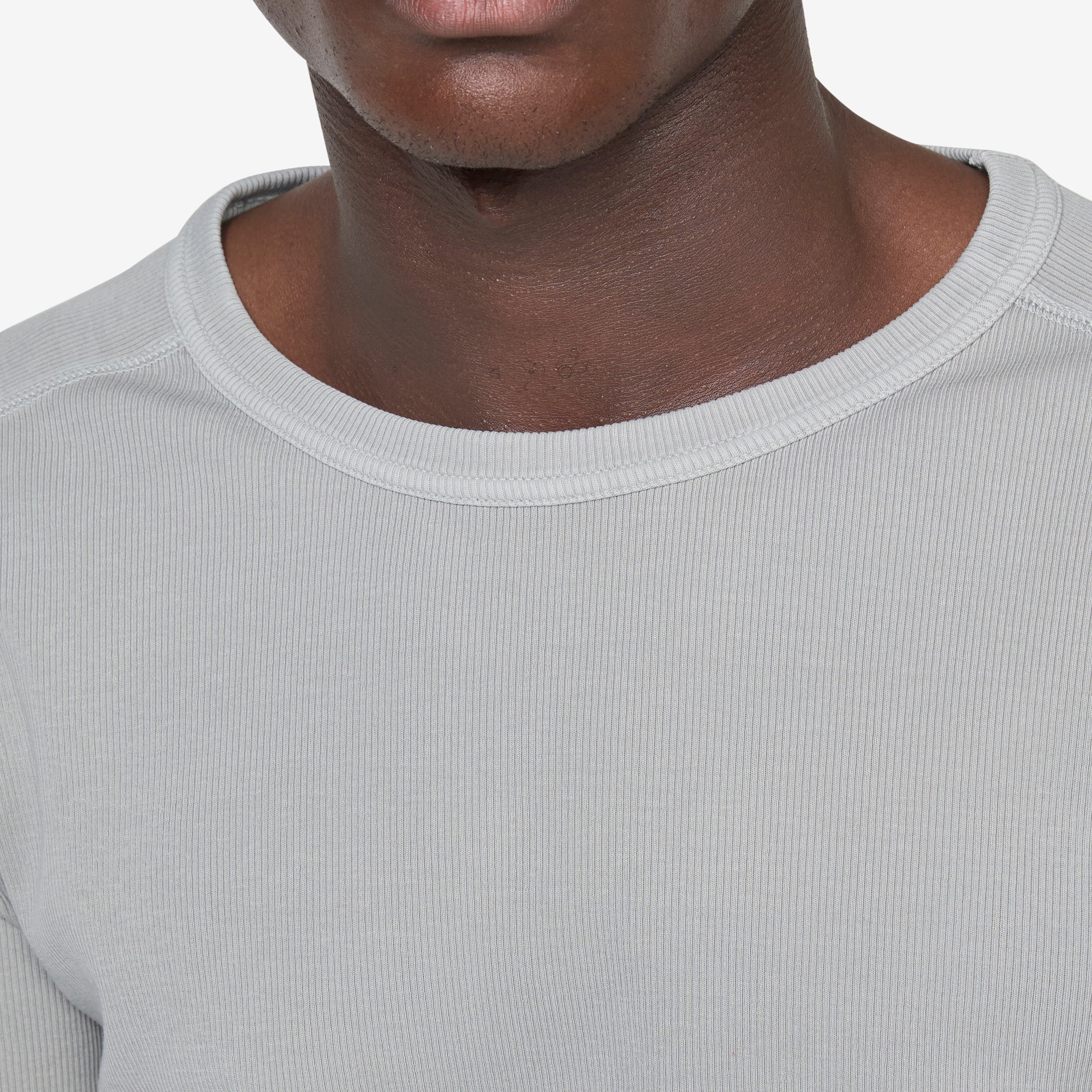 Premium Ribbed Cotton T-Shirt for Men - Soft & Comfortable Grey Tee - Casual Wear, Gym, and Everyday Outfits