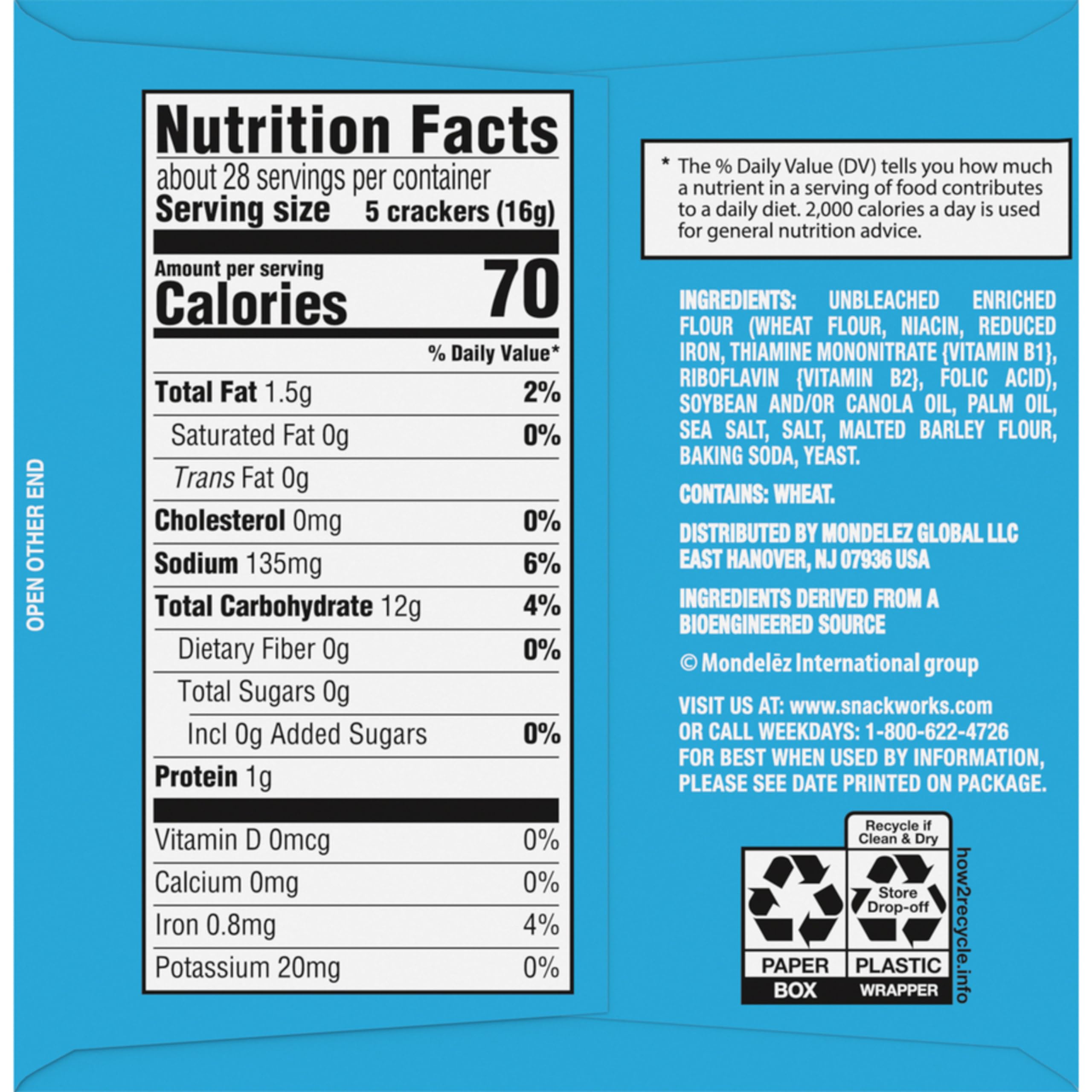 Premium Original Saltine Crackers - 12-16 oz Bulk Box - Healthy Lunch Snacks & Party Food for Office, School & Picnics