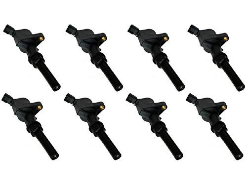 High-Performance Ignition Coil Set of 8 - Compatible with 1997-2008 Ford F150 4.6L & 5.4L V8 Engines - Reliable Replacement for Smooth Acceleration & Fuel Efficiency - Perfect for Off-Roading, Towing & Daily Commuting