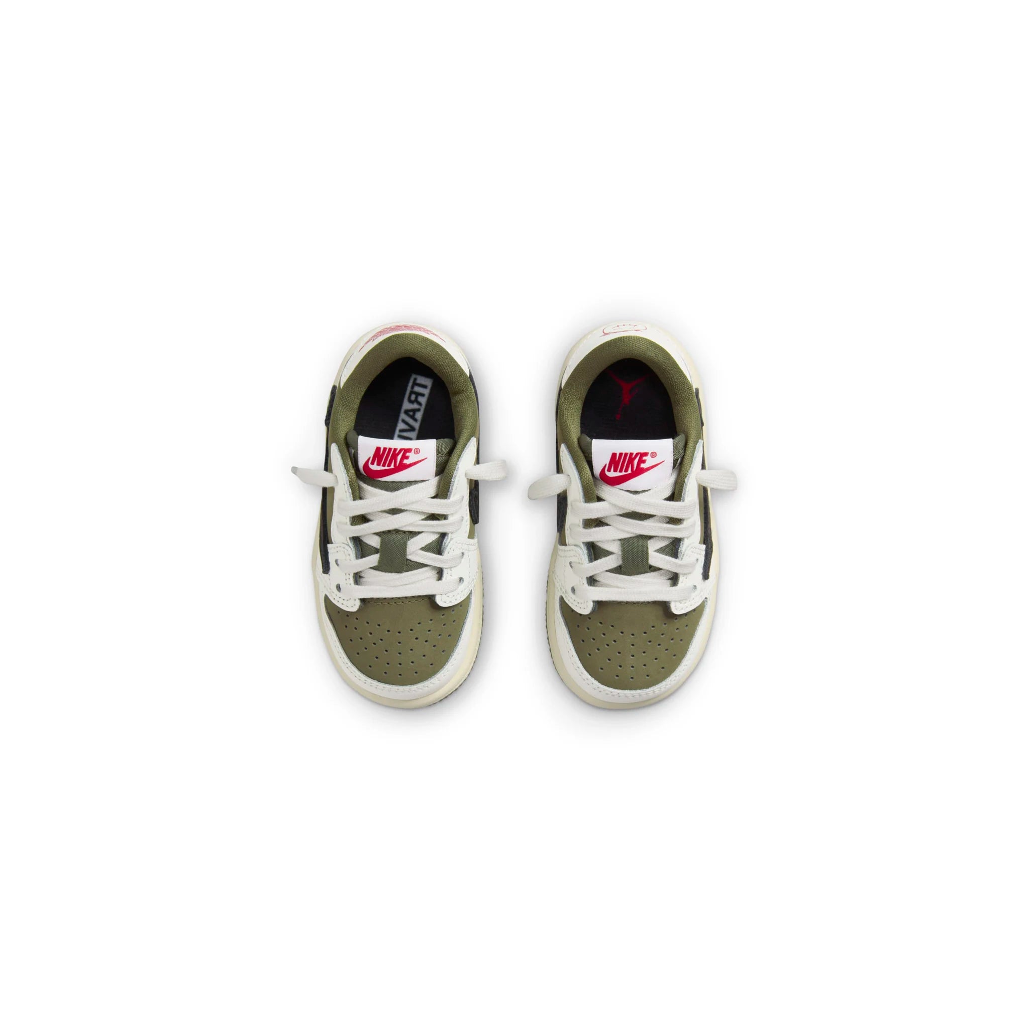 Travis Scott x Air Jordan 1 Low OG Medium Olive (TD) - Kids Sneakers for Casual Wear & Street Style Fashion