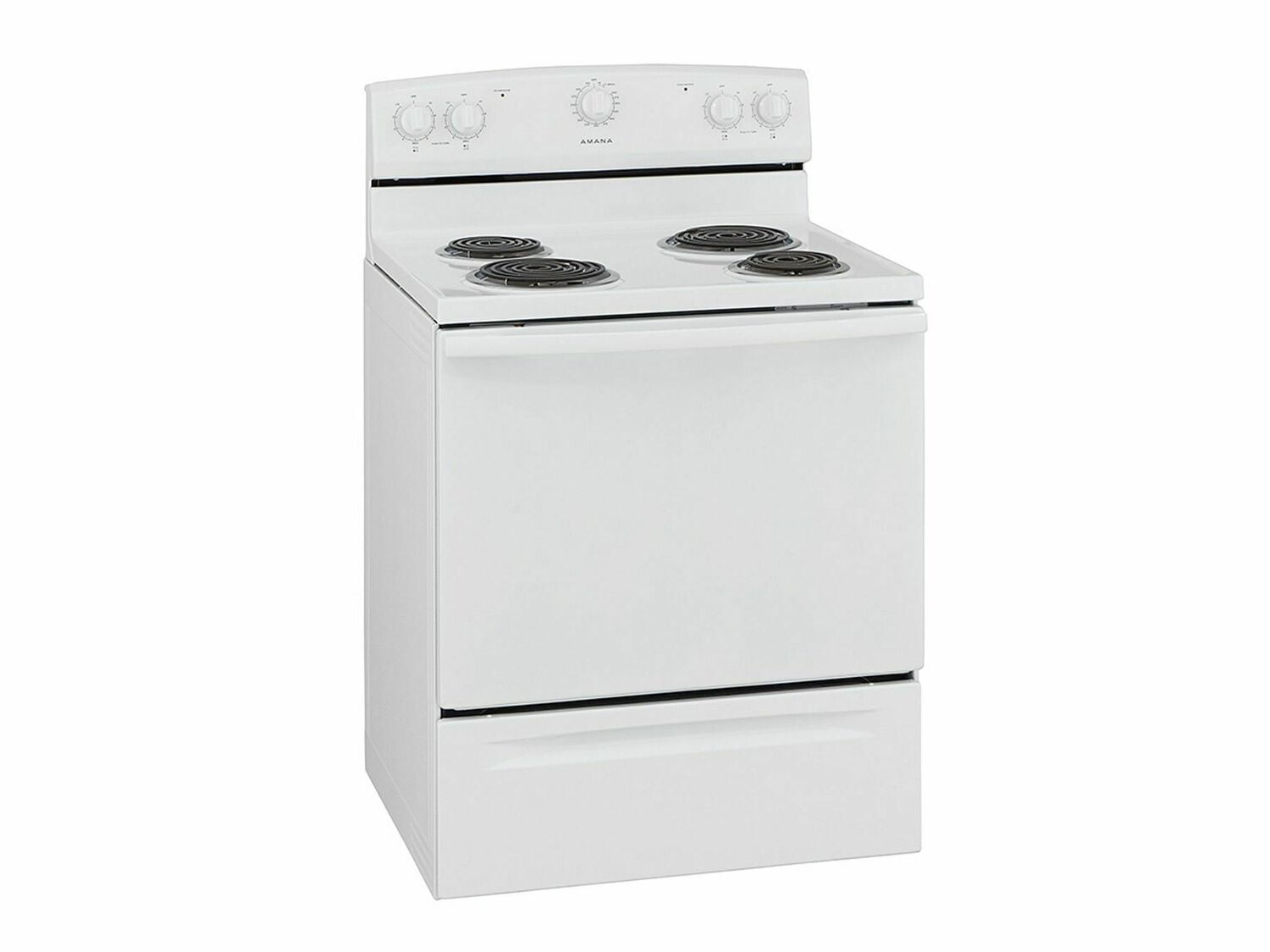 Amana ACR2303MFW 30 Inch Electric Range with Warm Hold - White | Freestanding Kitchen Appliance for Baking, Roasting & Cooking | Perfect for Home Chefs & Modern Kitchens