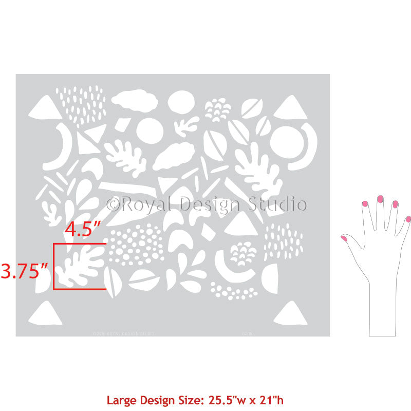 Shape of Things Wall Stencil - Reusable DIY Painting Template for Home Decor, Nursery, Kids Room & Creative Projects - Perfect for Walls, Furniture & Canvas Art
