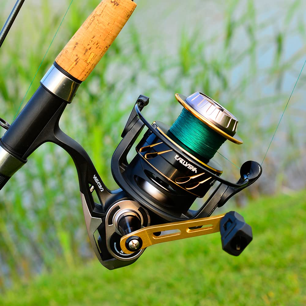 Premium Carbon Fiber Spinning Fishing Reel - Lightweight Aluminum Spool with Smooth Drag System for Saltwater, Carp & Freshwater Fishing (Size 2000-6000) - Ideal for Surf Casting, Boat Fishing & Shore Angling