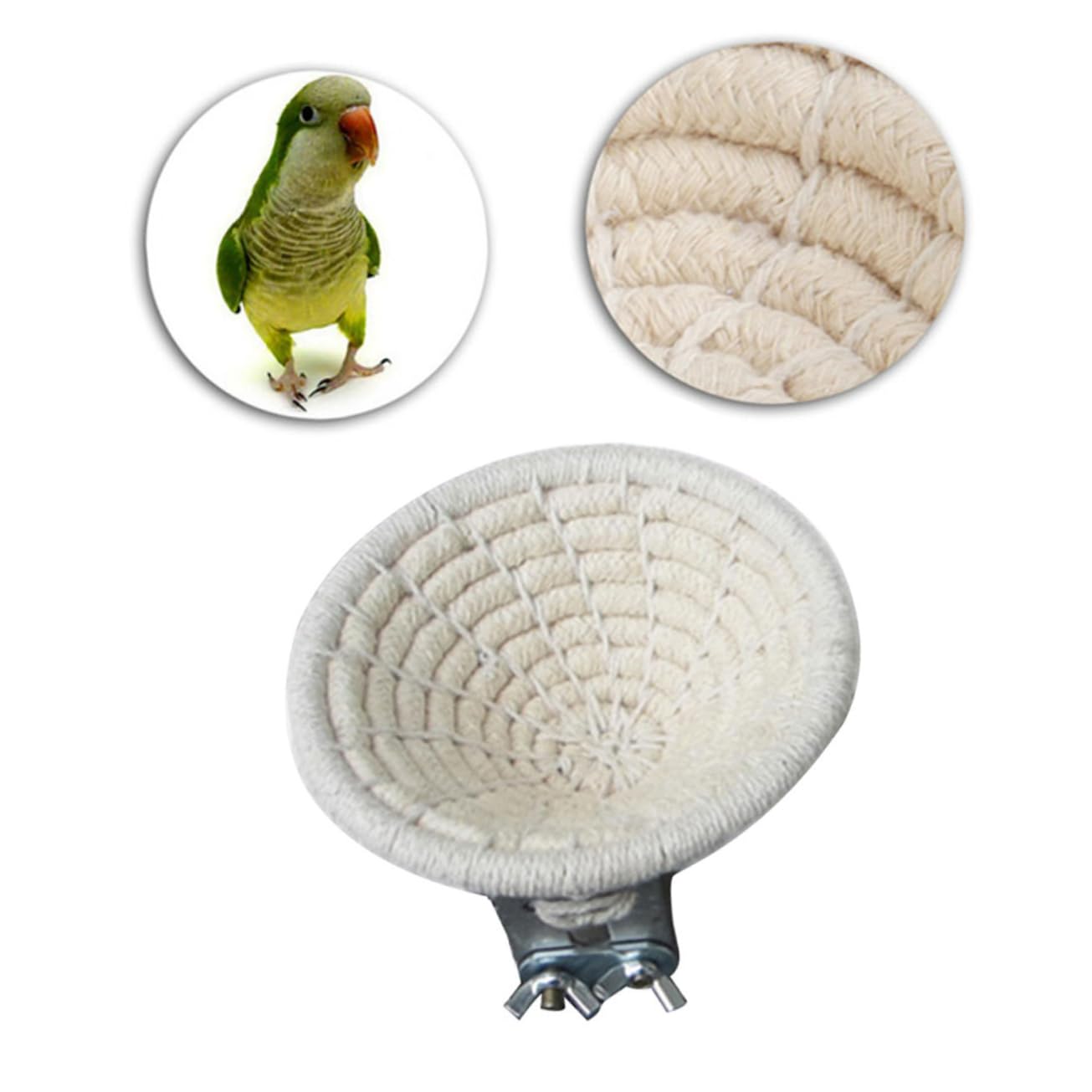 Baluue Cotton Bird Breeding House - Handwoven Rope Nest for Hatching & Nesting - Ideal for Long Tail Golden Blue Birds & Small Birds - Perfect for Aviaries, Bird Cages & Outdoor Use