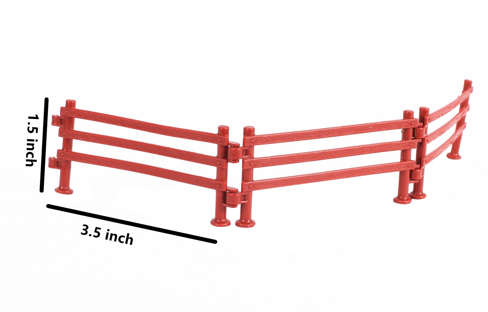 50PCS Plastic Farm Animal Fence Playset - Horse Corral Fencing, Paddock Toys & Cake Toppers for Kids - Durable Brown Garden Fence Panels for Farm Animal Figurines - Perfect for Playtime, Farm-Themed Parties & Educational Activities
