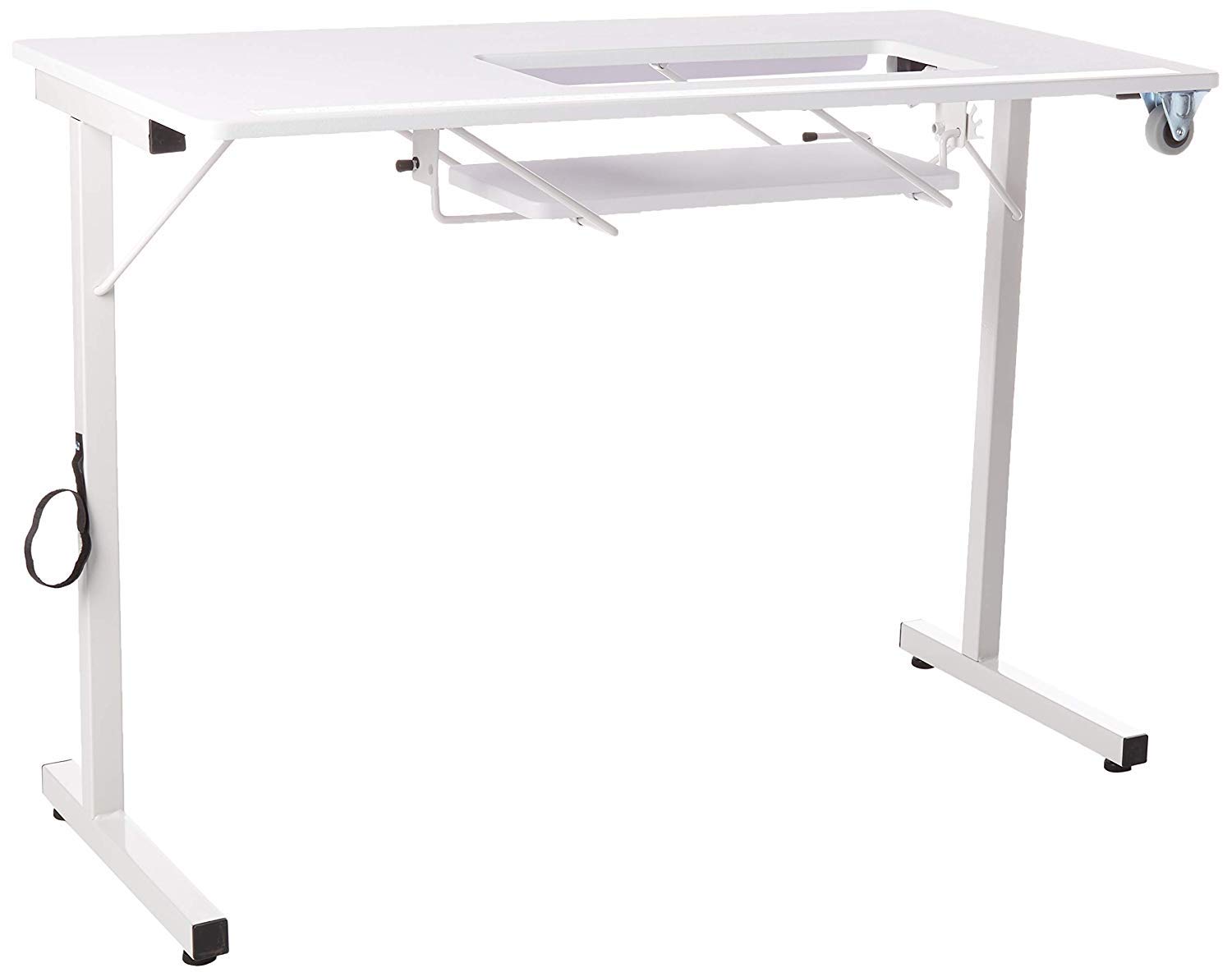 SewingRite SewStation 101 Portable Folding Sewing Table with Steel Legs - White Sewing Machine Table for Home, Office & Business - Ideal for Quilting, Crafting & DIY Projects
