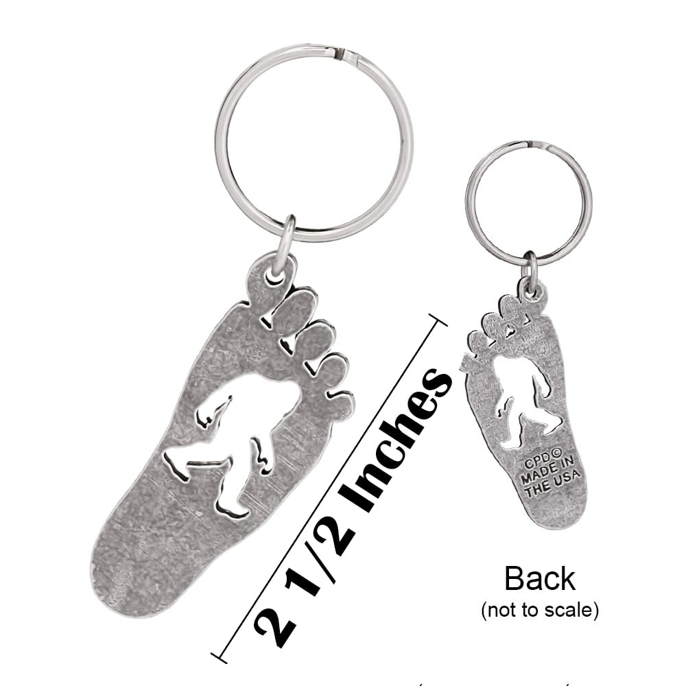 Bigfoot Footprint Keychain - 2.5