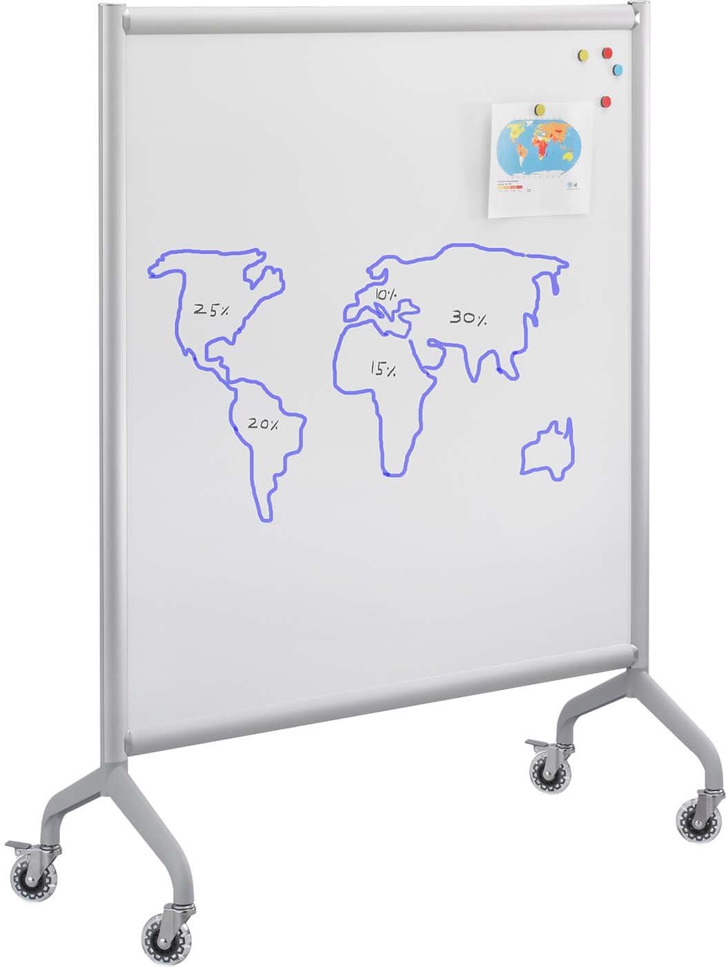 Rumba™ Dry Erase Whiteboard 42 x 54 Inches - Magnetic Glass White Board for Office, Classroom & Home - Premium Frameless Writing Surface for Presentations & Brainstorming [2015WBS]