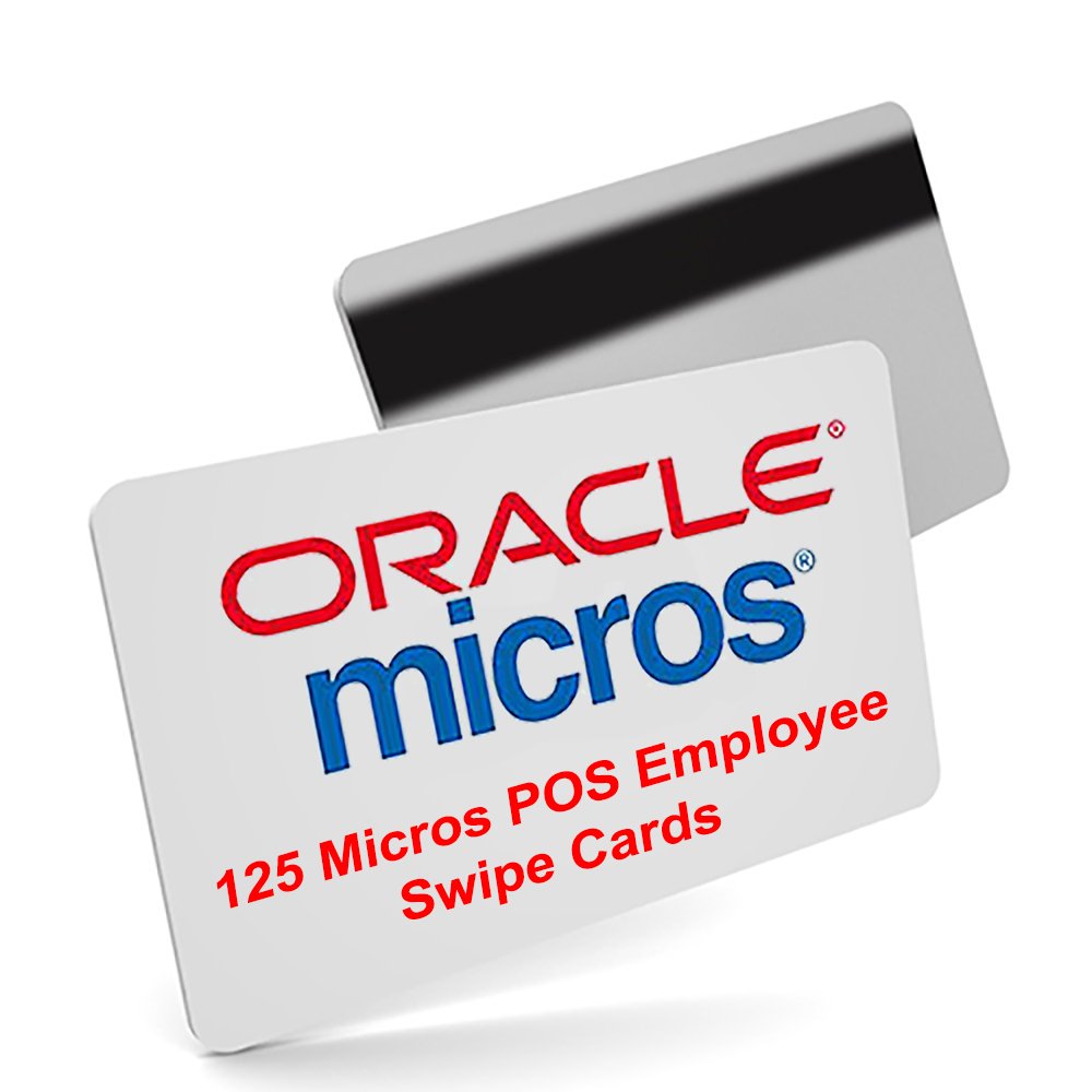 125-Pack Micros Server Swipe Employee Cards - Durable RFID Access Cards for Restaurants, Hotels & Retail Staff - Perfect for Employee Identification & Security Access Control
