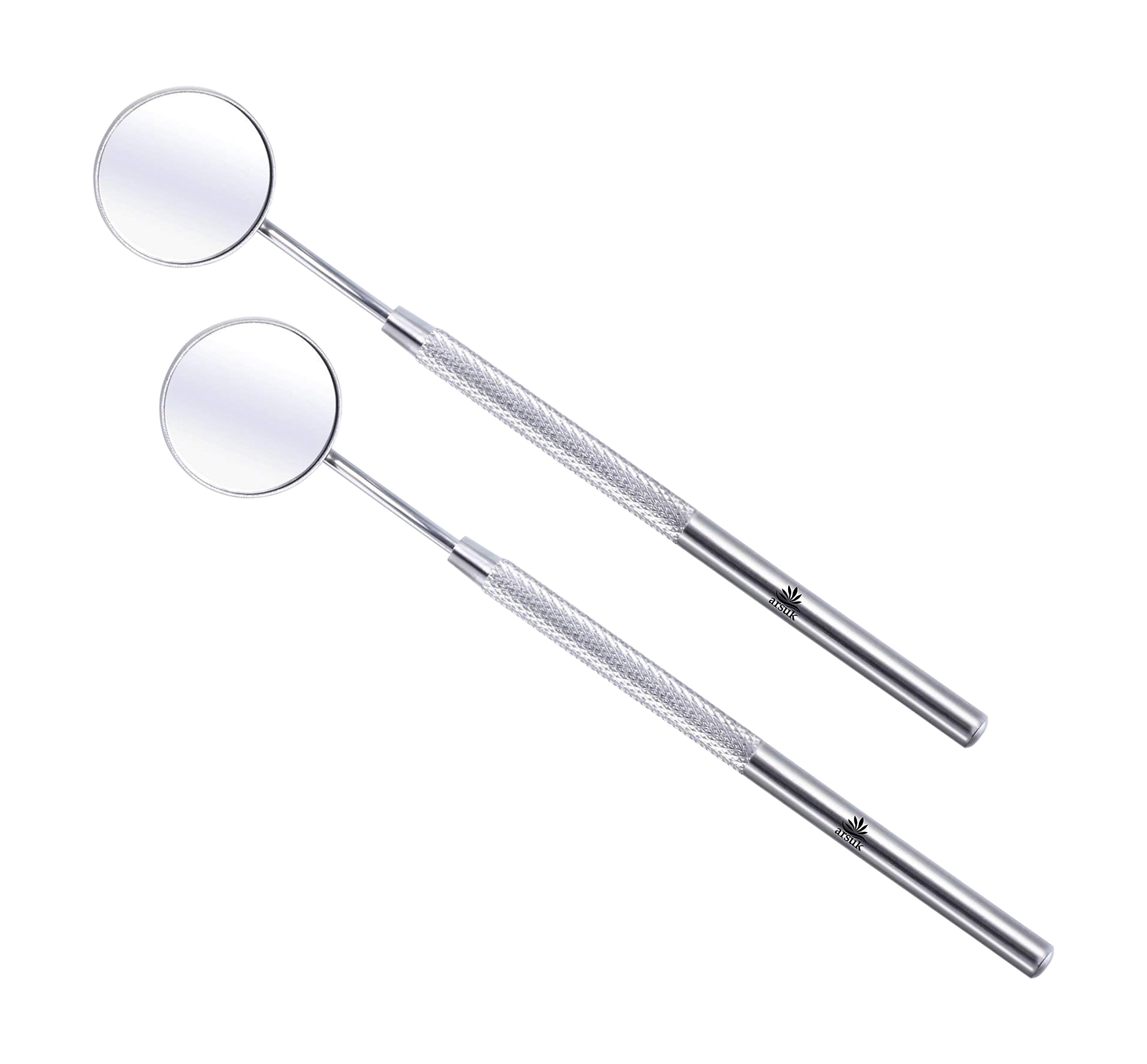 ARSUK Dental Mirror - Stainless Steel Dentist Mirror for Teeth Inspection & Oral Care - Rust-Free Dental Tool with Ergonomic Handle for Dentists, Hygienists & Home Use
