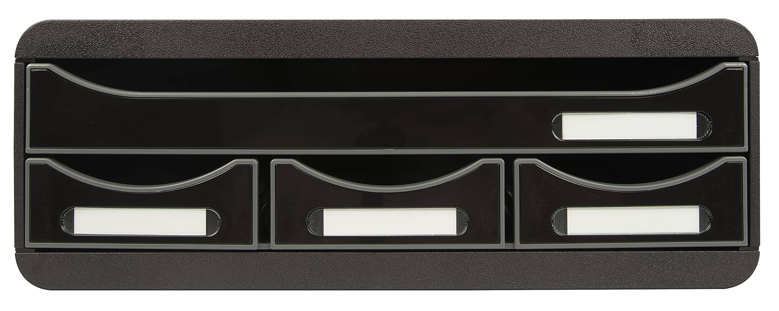 Exacompta 4-Drawer Black Toolbox - Office & School Organization, Craft Storage, Home & Garage Tool Organizer