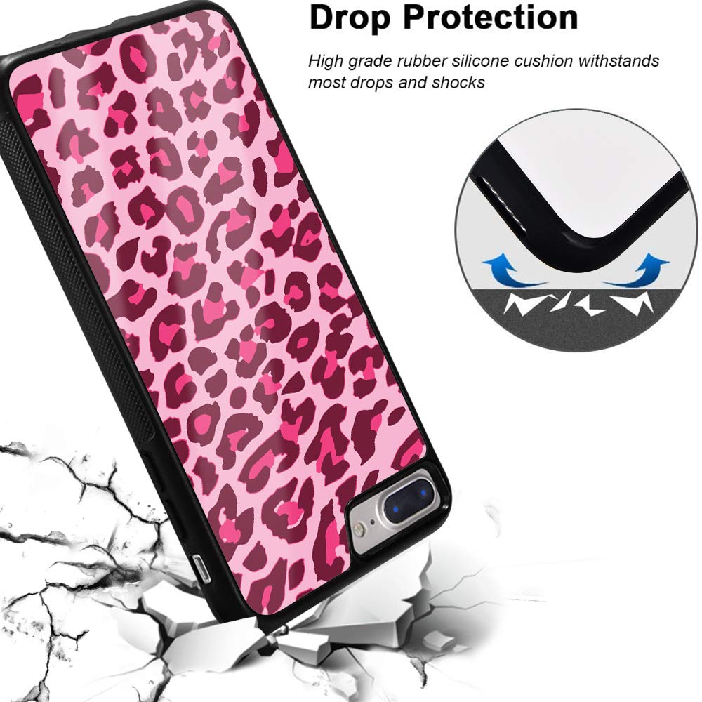 Cute Red Leopard Print Phone Case for iPhone 11 Pro - Luxury Pink Cheetah Animal Print Shockproof Cover, Soft TPU & Hard Back Protective Case for Women - Perfect for Everyday Use, Travel & Fashion Accessory
