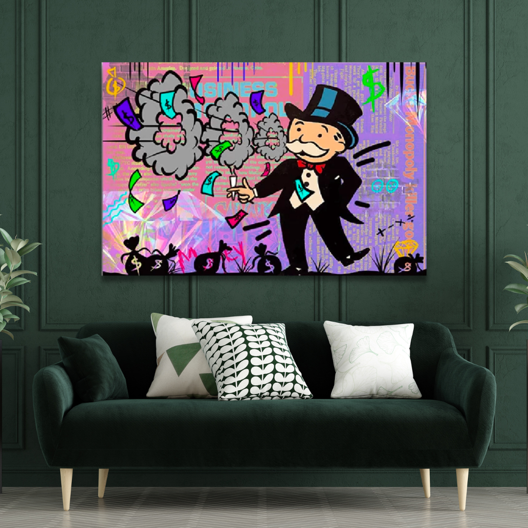 Alec Monopoly Man Hoops - Limited Edition Urban Art Basketball Hoop for Home & Street Decor | Perfect for Game Rooms, Urban Themed Spaces & Art Collectors