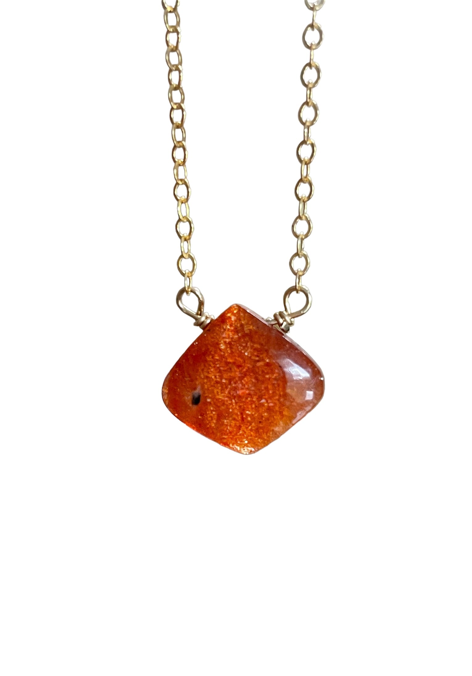 Sunstone Pendant Necklace - 14K Gold or Sterling Silver - Healing Crystal Jewelry for Women, Spiritual Protection & Positive Energy - Perfect for Meditation, Yoga & Everyday Wear