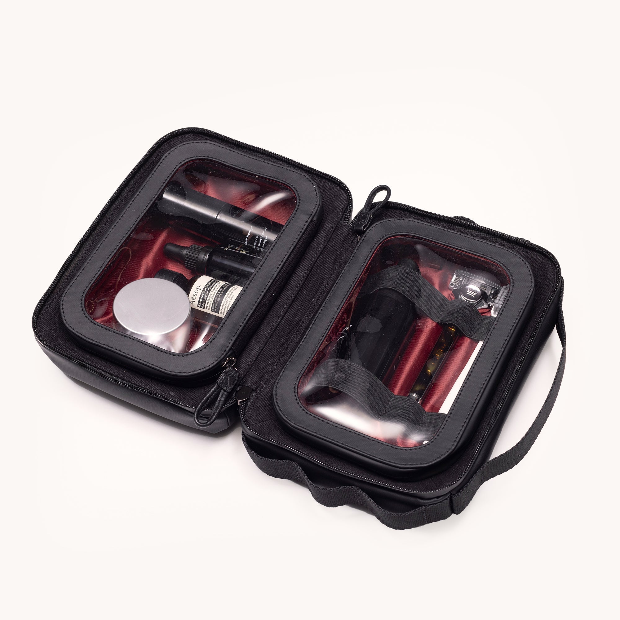 Del Mar Dopp Kit - Water-Resistant Travel Toiletry Bag for Men & Women | Black & Gunmetal | Perfect for Gym, Camping, and Business Trips