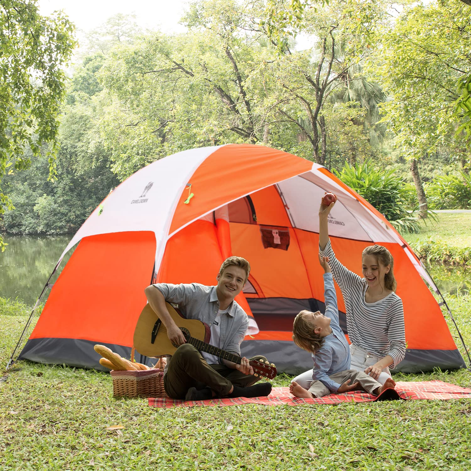 CAMEL CROWN 2-5 Person Camping Tent - Waterproof & Lightweight for Hiking/Backpacking