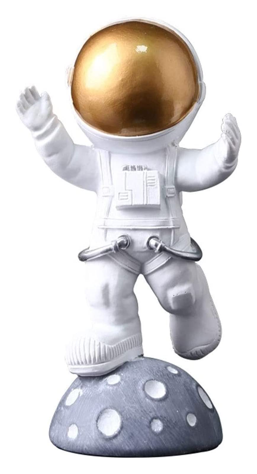 HAODAMAI Astronaut Sculpture - Resin Art Statue for Home & Office Decor, Desktop Tabletop Ornament, Unique Gift for Space Lovers | Perfect for Living Room, Bedroom, Bookshelf Display and Birthday Party Decorations