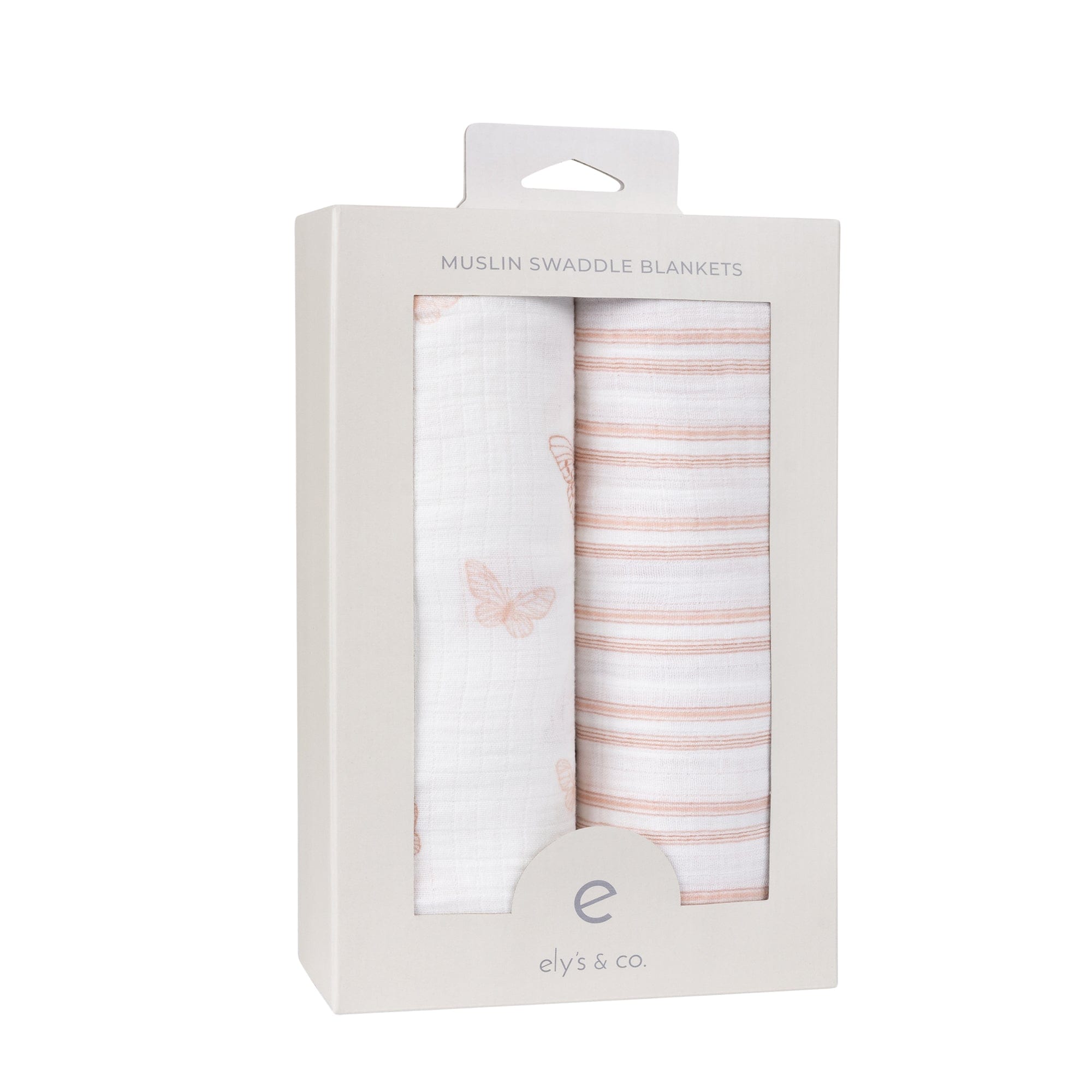 Ely's&Co. Soft Breathable Muslin Swaddle Blankets for Babies (2 Pack) - Perfect for Newborn Swaddling, Nursing Cover & Stroller Blanket