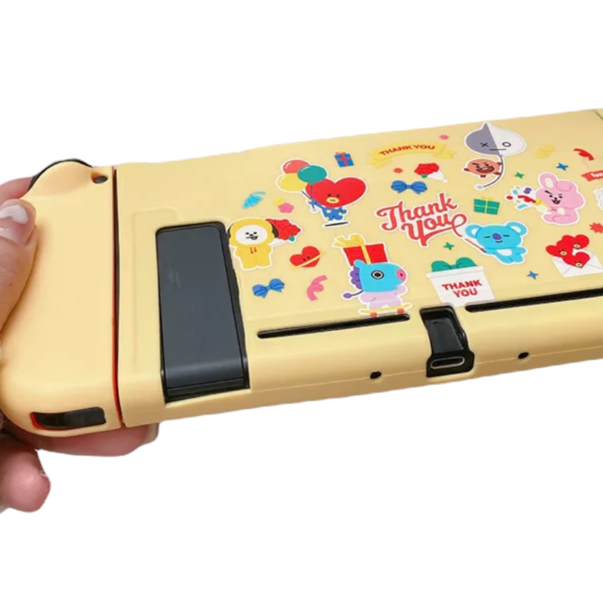 BT21 BTS Nintendo Switch Case - Durable TPU Rubber Protective Cover for Switch Console & Joy Cons - Perfect for Gaming, Travel, and Collectors