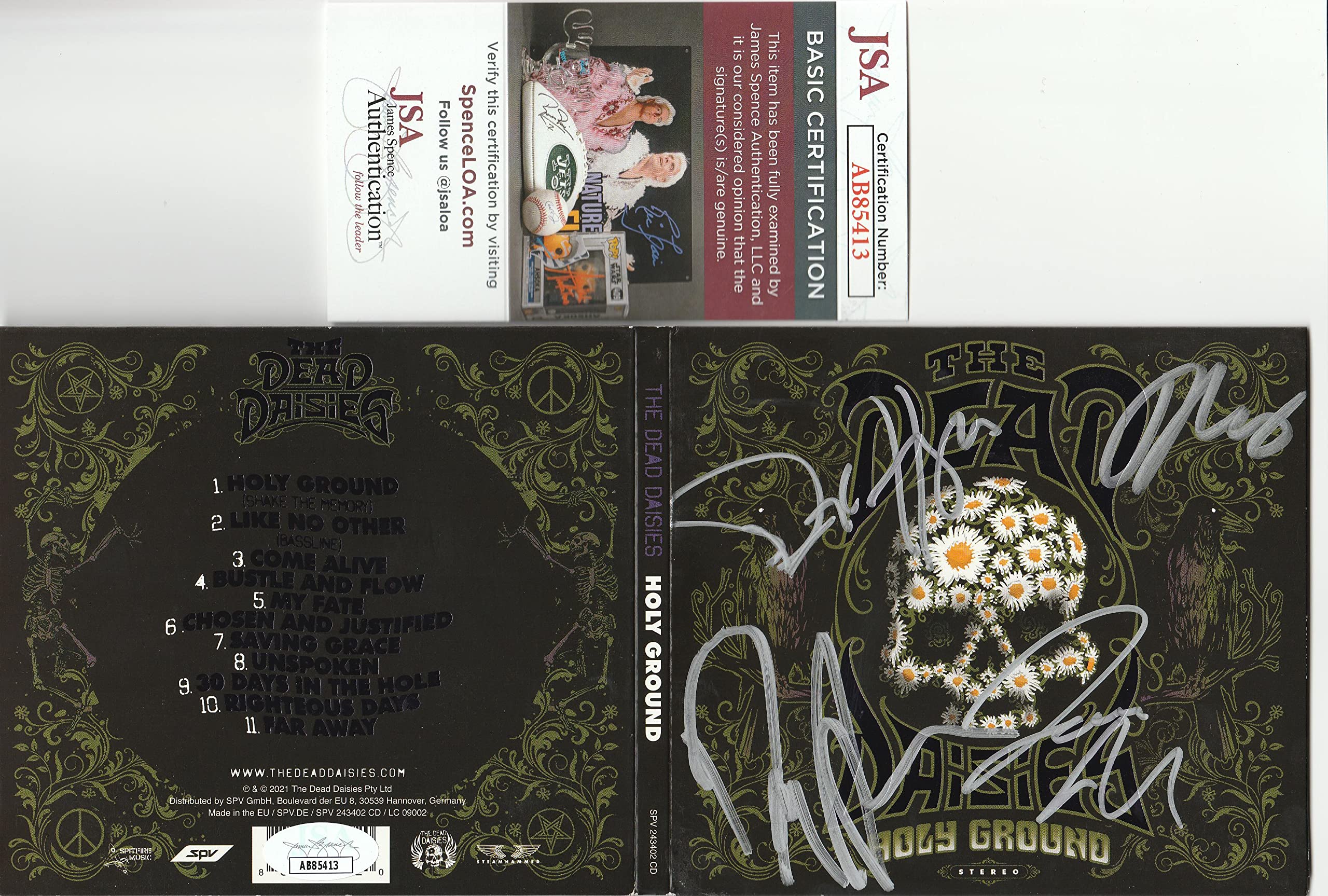 The Dead Daisies Autographed Holy Ground CD - Signed with JSA COA #AB85413 - Perfect for Music Collectors & Rock Memorabilia Fans