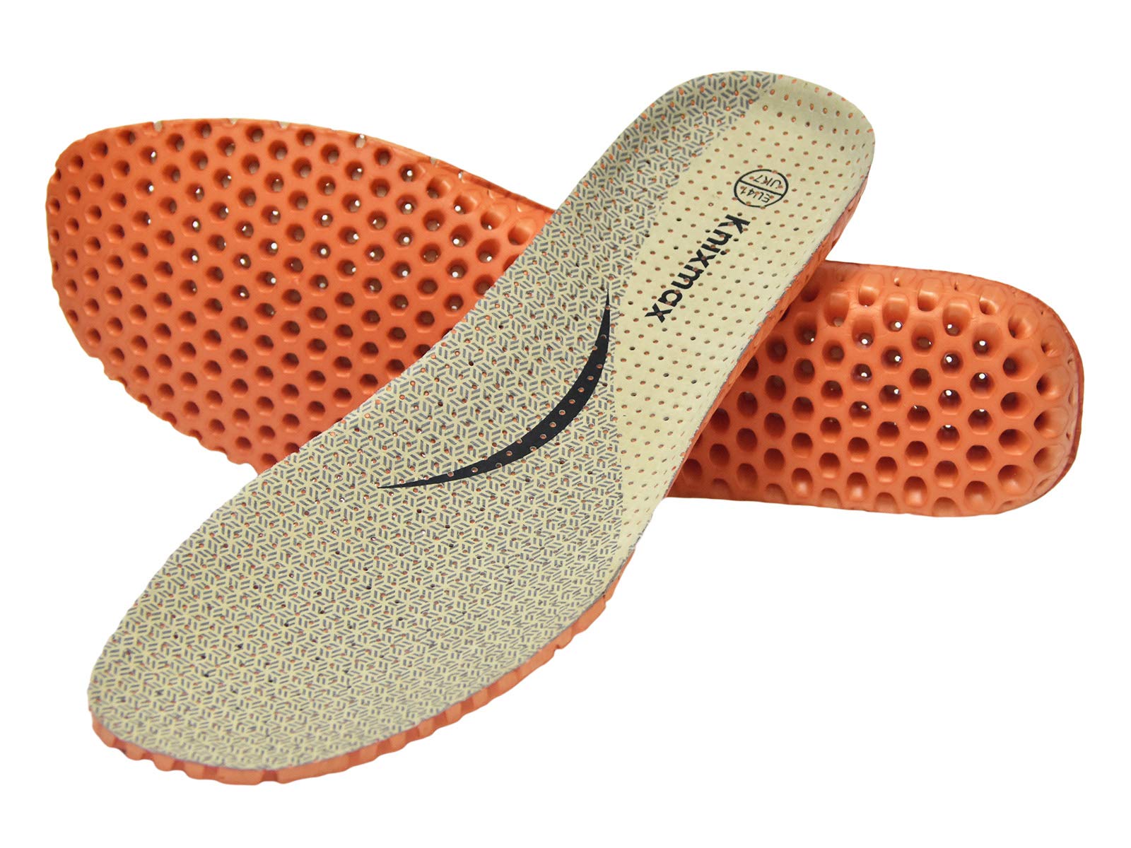 Knixmax Orthotic Shoe Insoles for Men & Women - Arch Support, Breathable Cushioning for Foot Pain Relief - Plantar Fasciitis Inserts - Beige EU 41 - Perfect for Running, Walking & Sports Activities