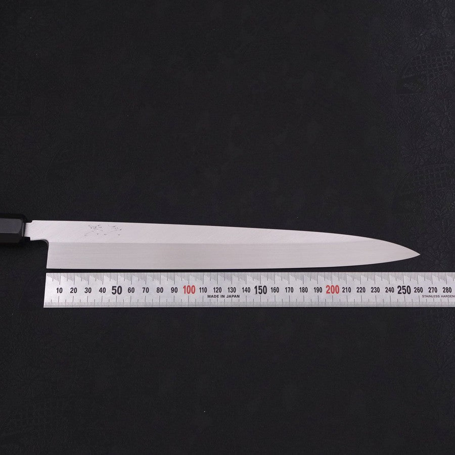 Premium Yanagiba Sushi Knife 270mm - Blue Steel #2 Honyaki Blade with Buffalo Horn & Ebony Handle - Perfect for Sushi Chefs and Japanese Cuisine Lovers