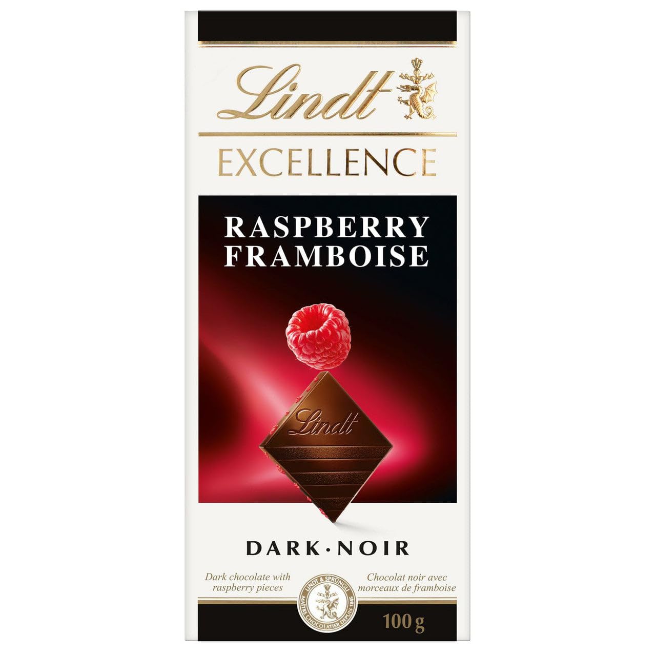 Lindt Raspberry Dark Chocolate Bar 80g - Gourmet Dessert for Gifting & Snacking