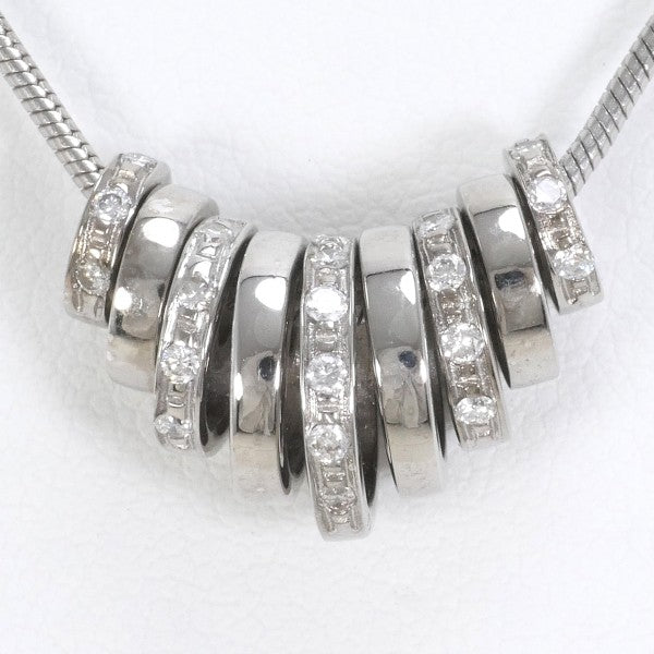 18K White Gold Diamond Necklace for Women - Elegant Pendant Jewelry Gift for Anniversary, Wedding & Special Occasions