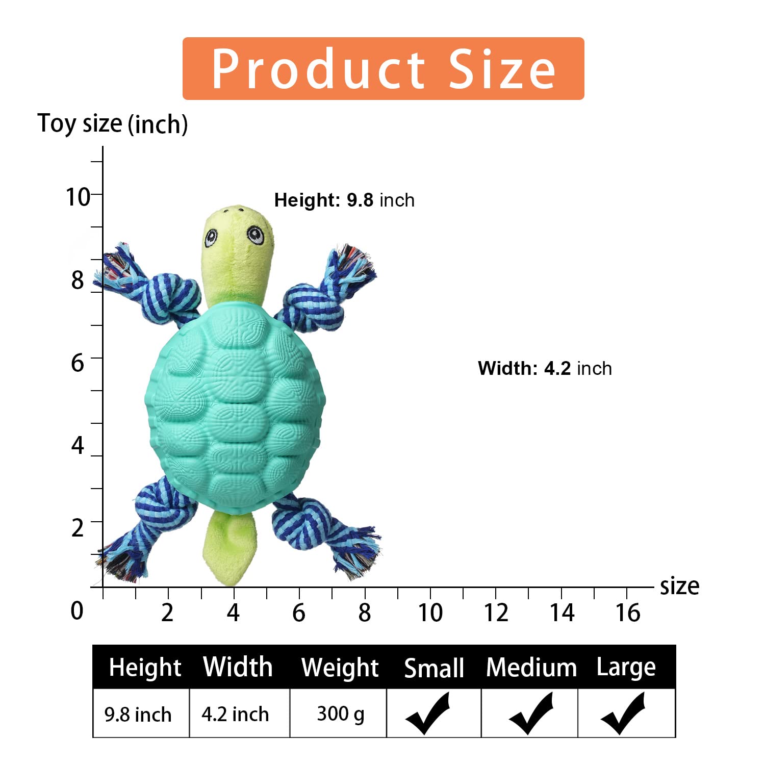 Durable Dental Chew Toys for Aggressive Chewers - Large Breed Dog Toothbrush Toys for Teeth Cleaning - Medium & Large Dogs - Green Turtle Design - Perfect for Playtime & Oral Hygiene