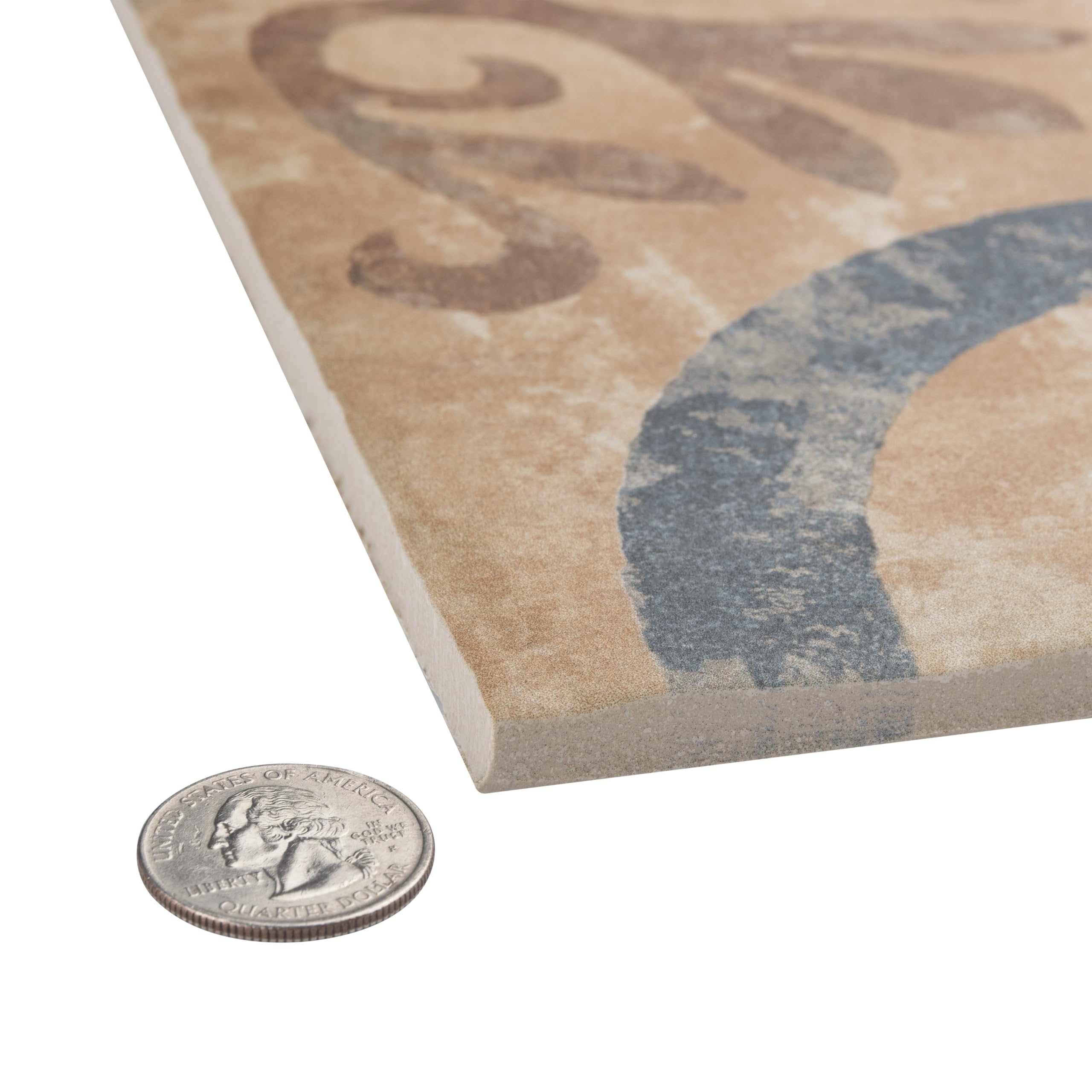 Merola Tile Americana Newton 8.75x8.75 Inch Porcelain Floor and Wall Tile - Perfect for Kitchen Backsplash, Bathroom Walls, and Entryway Floors