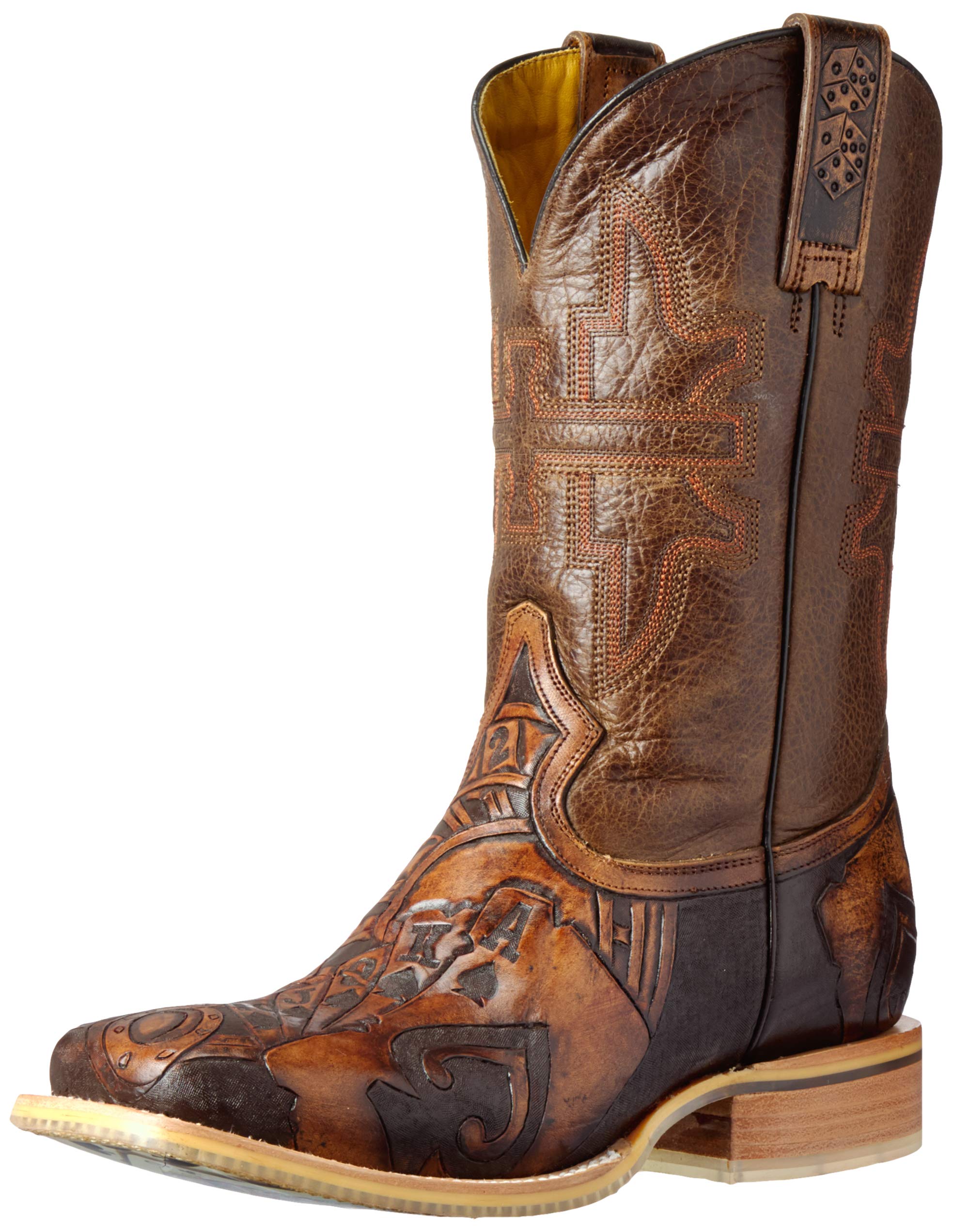 Tin Haul Men's The Gambler Western Boots - Cowboy Boots for Men with Comfortable Leather & Durable Sole | Perfect for Country Dancing, Rodeo & Western Fashion