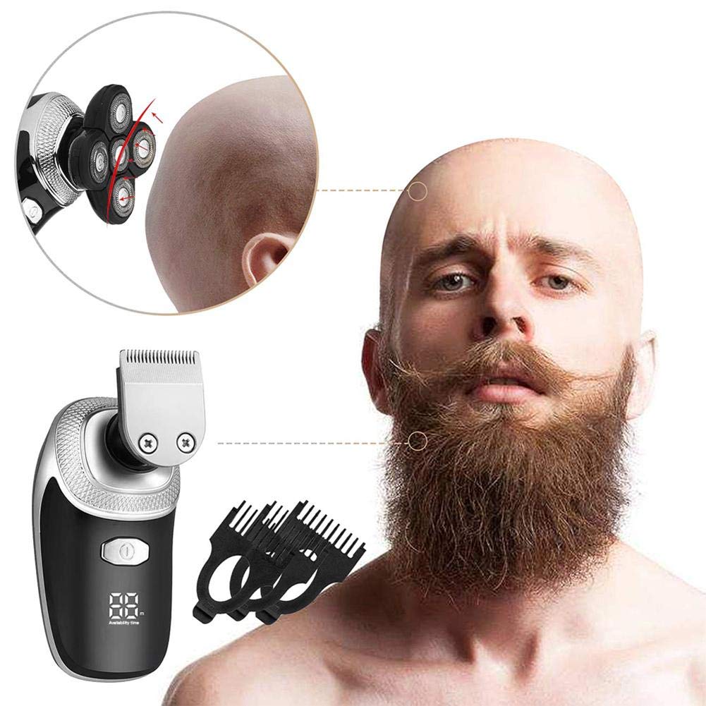 5-in-1 Rechargeable Electric Razor for Men - Wet & Dry Multi-Function Grooming Kit with Beard & Nose Hair Trimmer | Perfect for Travel, Gym & Daily Shaving at Home