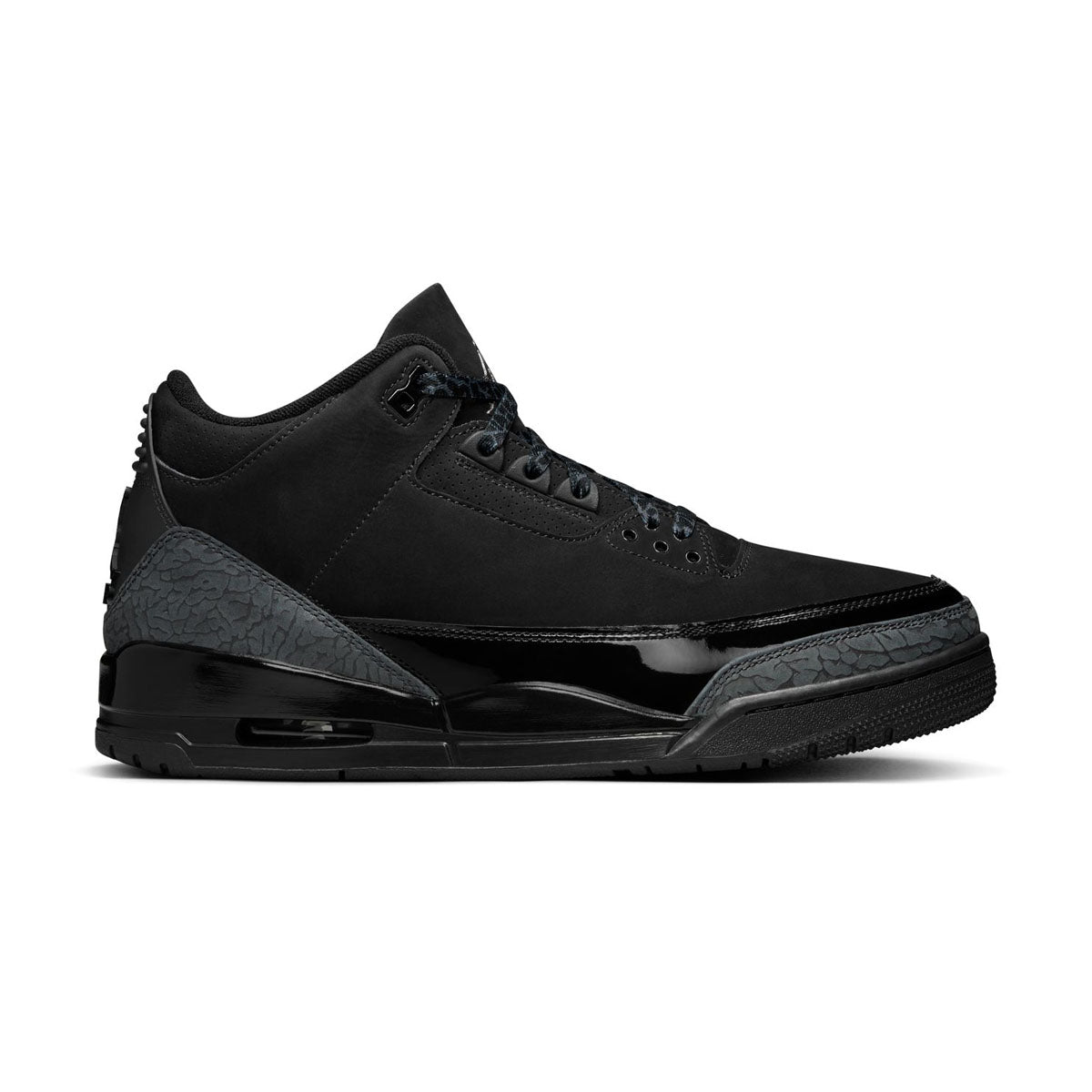 Air Jordan 3 Retro 'Black Cat' Men's Basketball Shoes - Premium Black Leather Sneakers for Streetwear & Casual Style | Perfect for Basketball, Gym & Everyday Wear