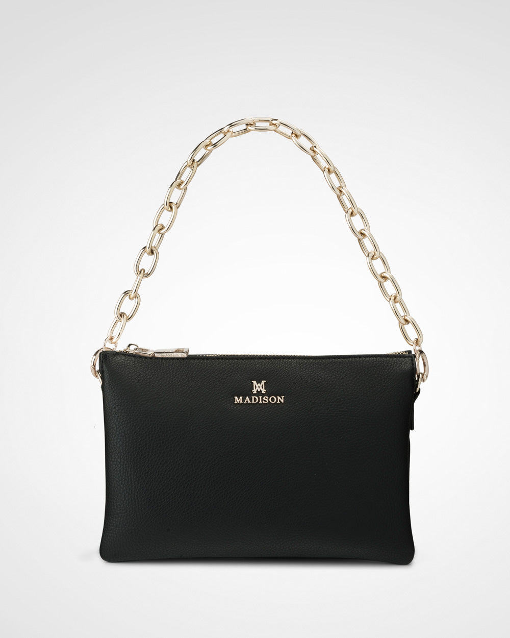 Avery 3 Compartment Crossbody Bag with Adjustable Monogram & Chain Straps - Stylish Hands-Free Purse for Women, Perfect for Travel, Shopping & Everyday Use