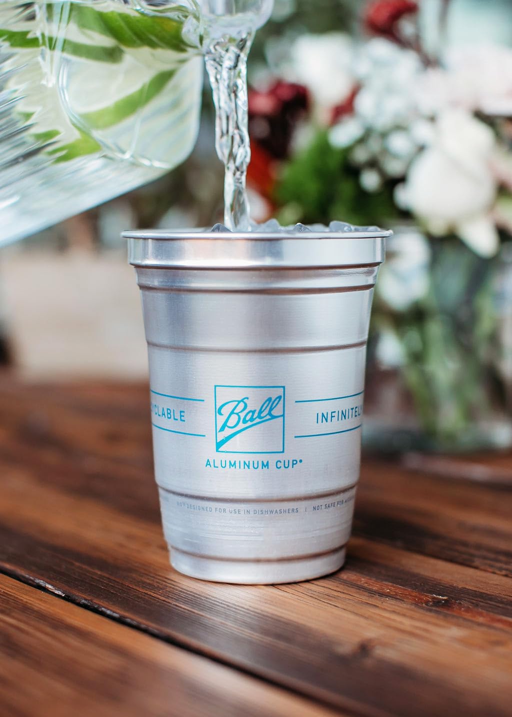Ball Aluminum Cup 16 oz - Recyclable & Durable Party Cups with Logo - Bulk Pack of 600 - Perfect for Outdoor BBQs, Tailgates, and Sustainable Events