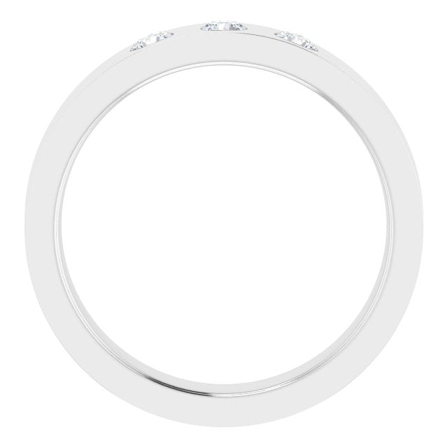 0.20 Carat Bezel Set Round Diamond Men's Wedding Band Ring - Perfect for Engagement, Anniversary & Gift Giving