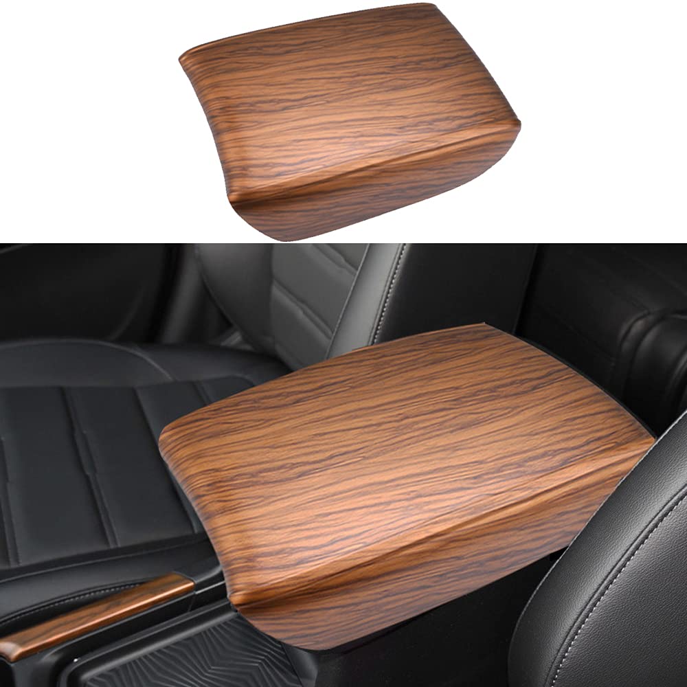 Premium ABS Peach Wood Grain Center Console Cover for Honda CR-V 2017-2022 | Durable Interior Trim Upgrade with Stylish Wood Finish | Perfect for Car Customization & Enhanced Storage Organization