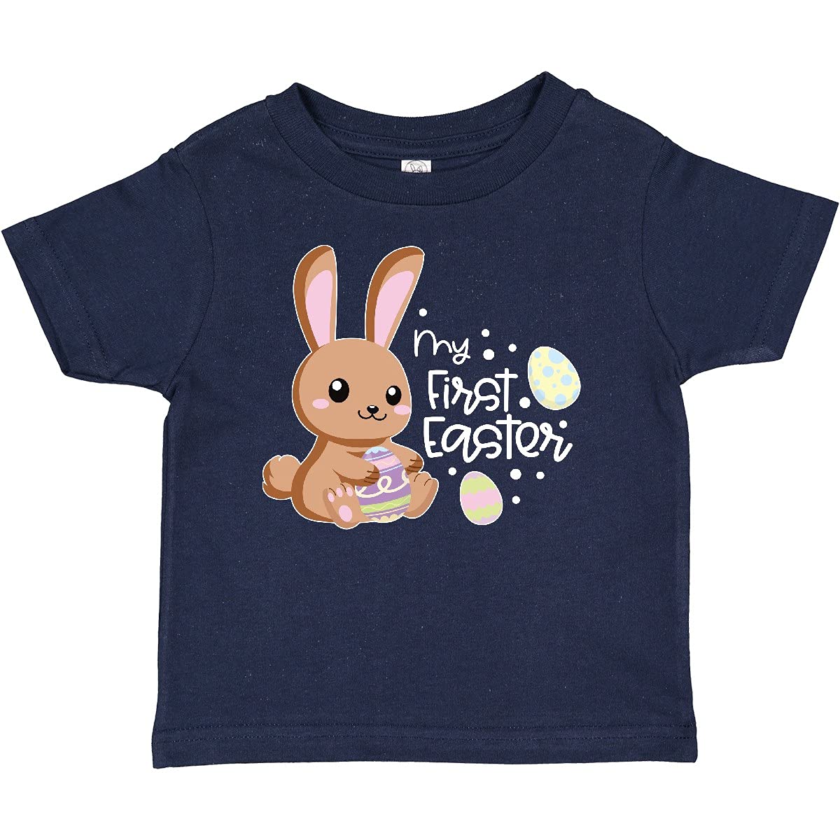 My 1st Easter Baby T-Shirt with Cute Brown Bunny & Easter Eggs - Soft Cotton Easter Outfit for Infants & Toddlers - Perfect for Easter Photos, Family Gatherings & Spring Celebrations