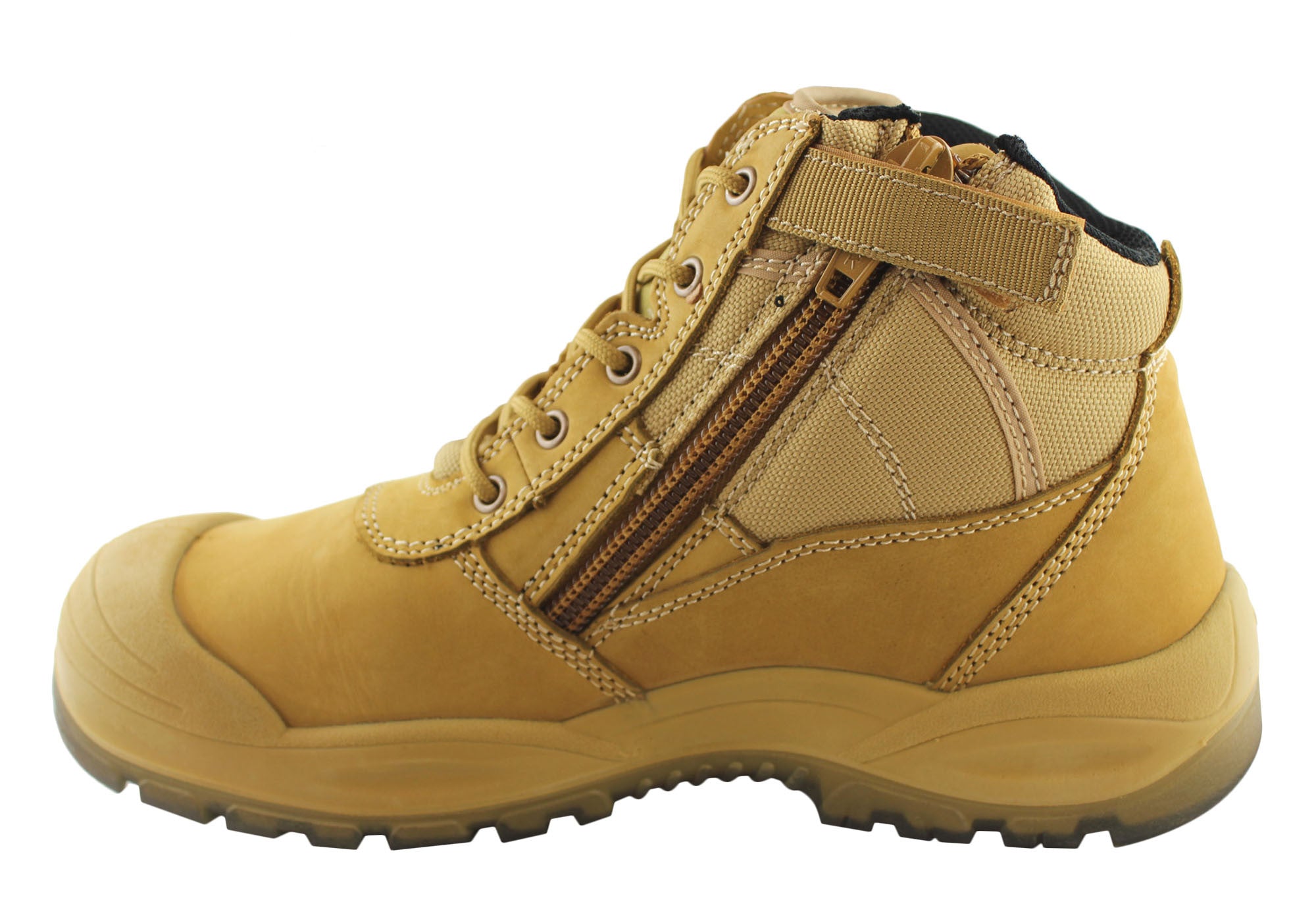 Hard Yakka Men's Steel Toe Safety Work Boots with Side Zip - Durable Construction for Construction, Warehouse & Industrial Work